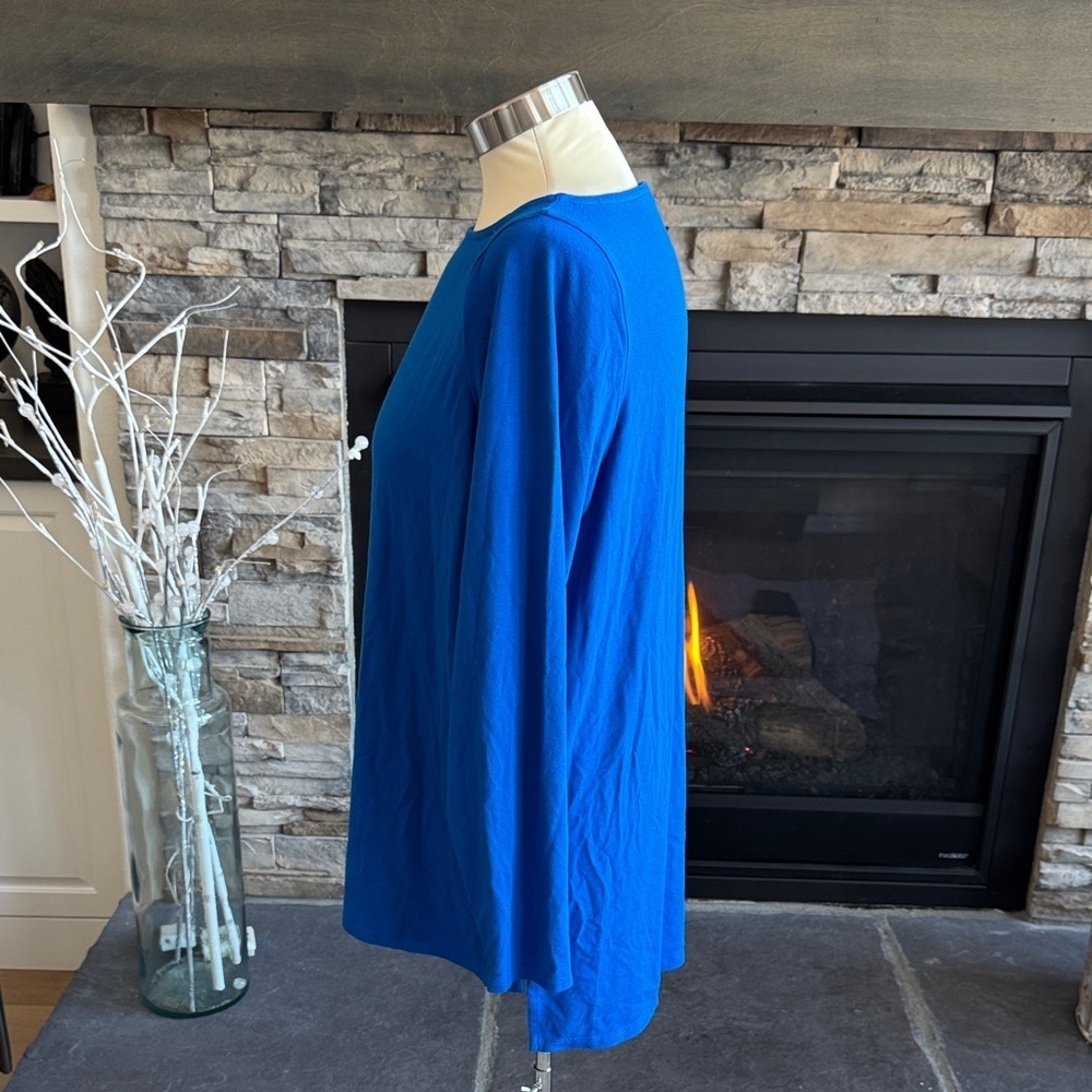 Eileen Fisher Vibrant Blue Long Sleeve Top - Picture 5 of 9
